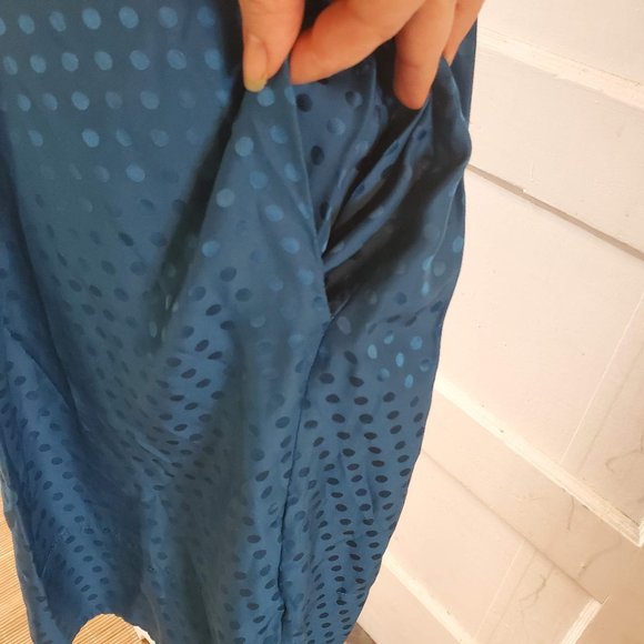 BANANA REPUBLIC v-neck  Blue Spring Dress NEW! - Picture 4 of 8